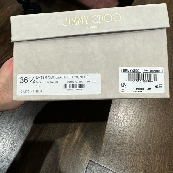 Jimmy Choo Romy Laser Cut Pumps in Black Suede size 36.5 - Picture 4 of 5